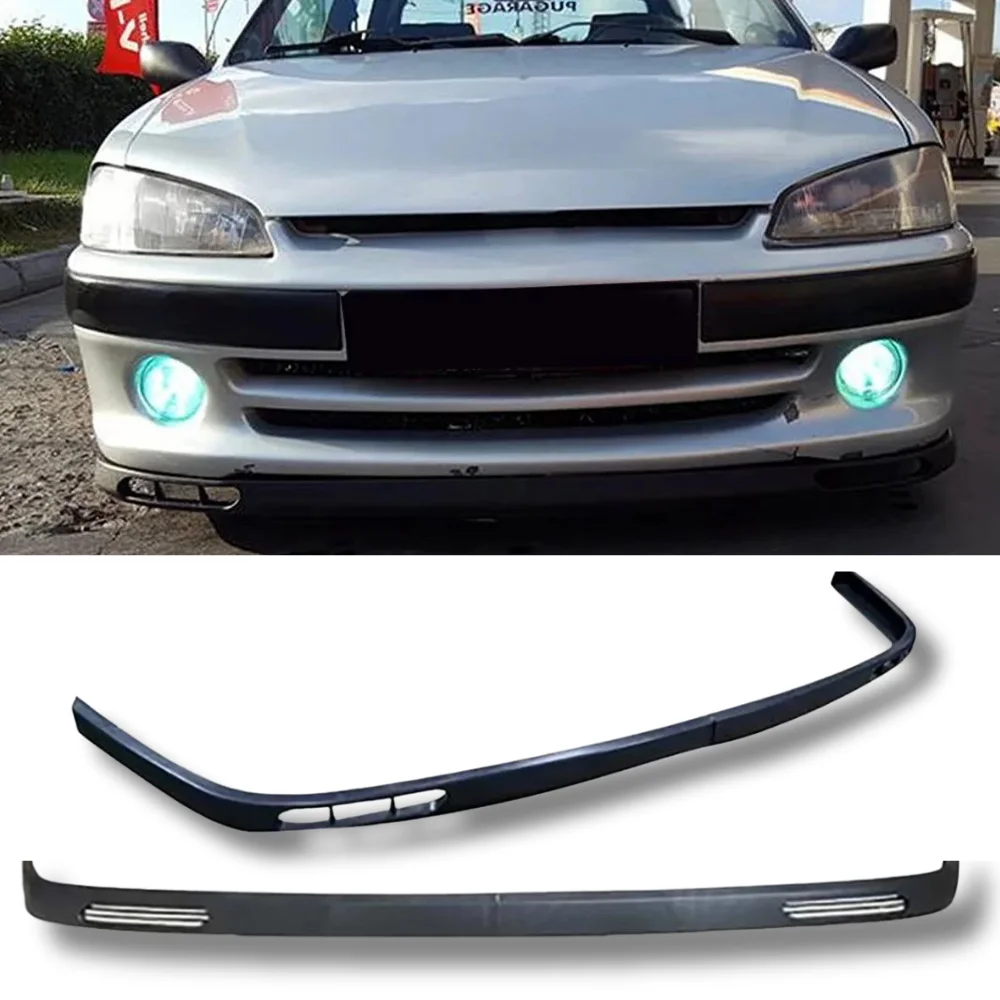 2 Pcs Front Bumper Lip For Peugeot 106 Body Kit Car Accessories Spoiler Splitter Diffuser Flap Sport Bumper Exterior Parts