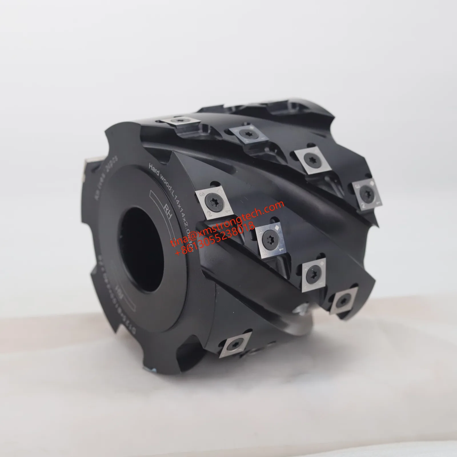 LIVTER 125mm corpo in alluminio coltelli con inserto in carburo di tungsteno testa di taglio a spirale