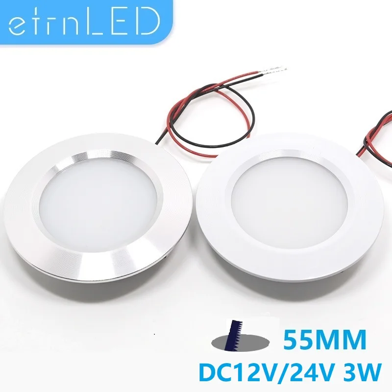 etrnLED 3W Mini Led Light 12V 24V Recessed Spotlights Round Home Ceiling Dimmable Indoor Focus Kitchen Display Showcase Lighting