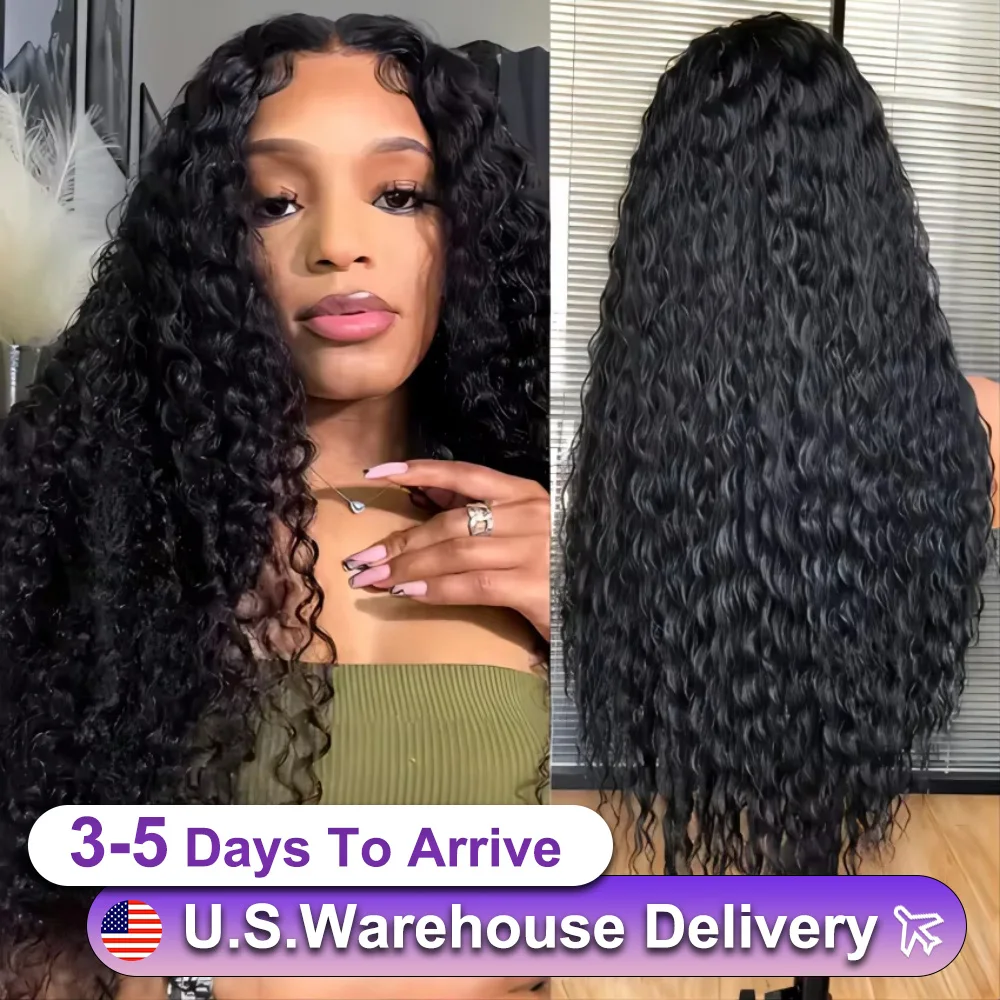 40 Inch Curly Wigs 13x4 HD Lace Front Human Hair Deep Wave 13x6 Lace Frontal Wig Brazilian 210 density For Women