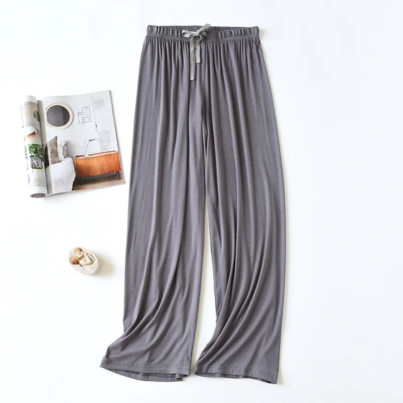 Spring Summer Women Soft Cotton Sleep Pants Girls Cool Home Trousers Sleepwear Pants Ladies Leisure Loosen Pajama Pants