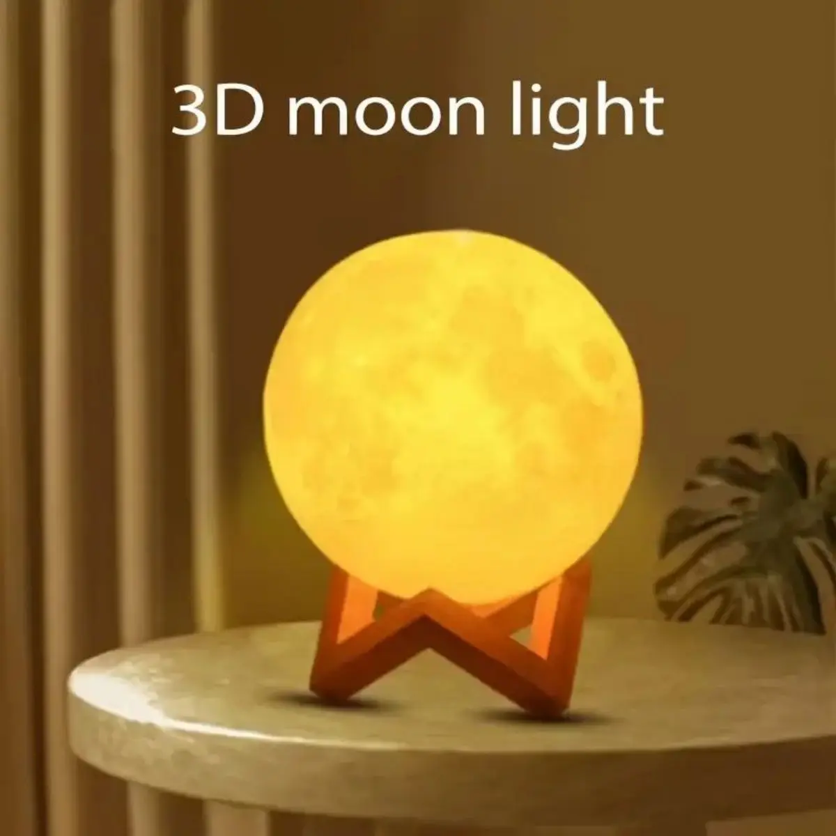 1pc, Moon Lamp, LED Night Light 3D Printing Moon Light, Moon Light Lamps For Friends Lover Birthday Gifts, Scene Decor