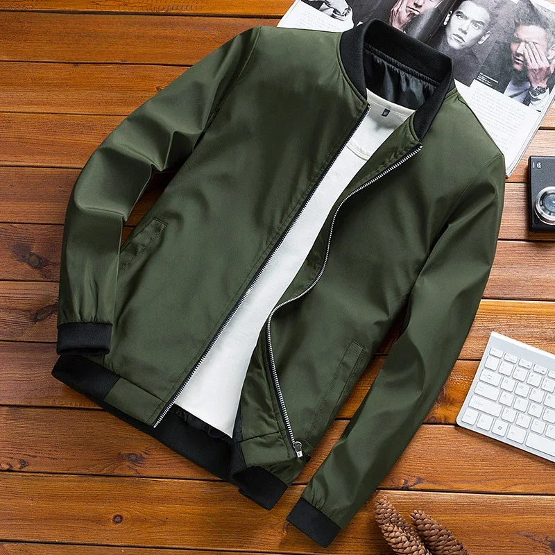 DIMUSI męskie kurtki-pilotki męskie znosić Slim Fit płaszcze lotnicze moda męska Streetwear Hip Hop strój baseballowy kurtki odzież — zdjęcie 2