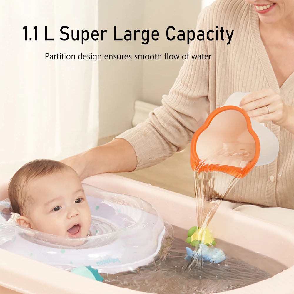 Baby Bath Rinse Cup Newborn Baby Shower  Spoons Child Washing Hair Cup for Bathing Kids Bath Tool