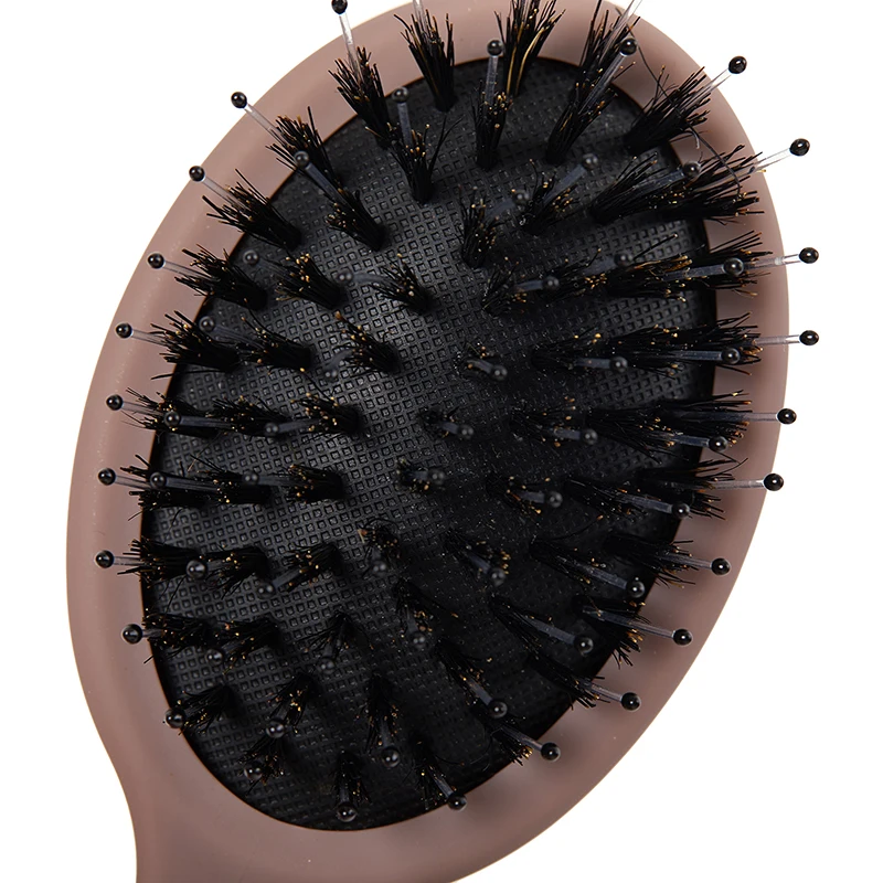 1PC Oval Boar Bristle & Nylon Hair Comb Mini Anti-static Hair Scalp Massage Comb Hairbrush Salon Hair Care Brush Styling Tool