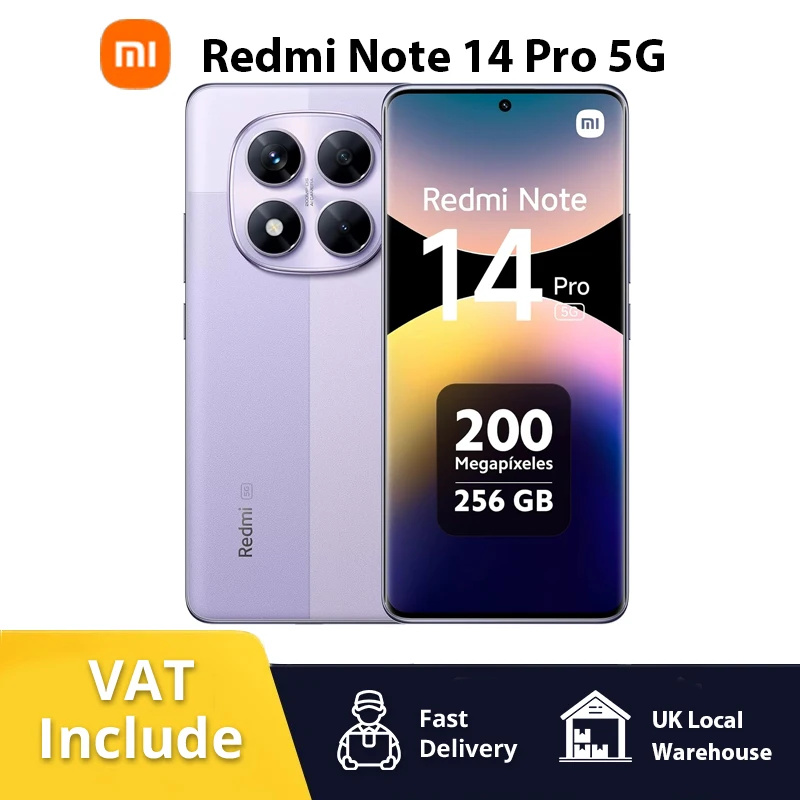 Redmi Note 14 Pro 5G NFC Smartphone with 200MP Camera