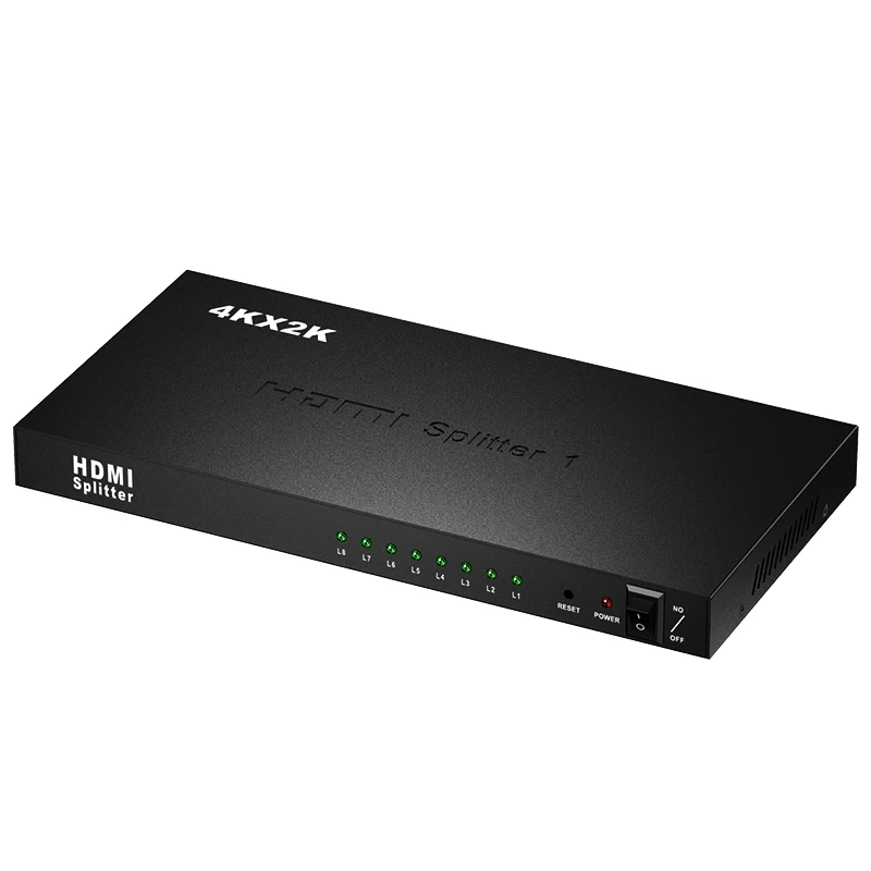 8 Port 1x8 4K 30Hz HDMI Video Splitter 1 In 8 out HDMI Distributor Amplifier 8 HDMI Display Duplicate for PC HDTV HDMI Splitter