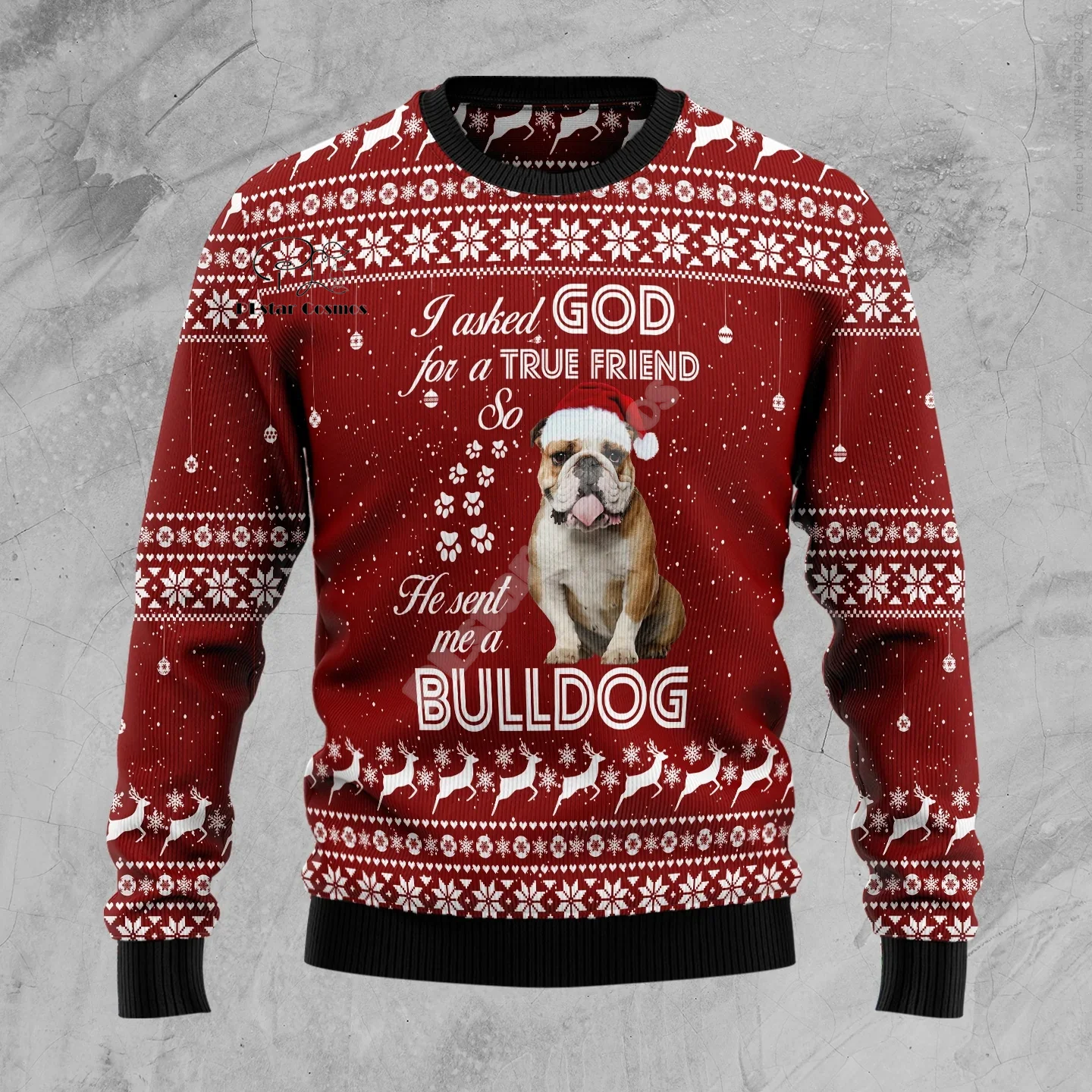 

Xmas Santa Claus Cat Animal Colorful Tattoo Retro 3DPrint Funny Christmas Ugly Knitted Sweater Harajuku Casual Long Sleeves X5