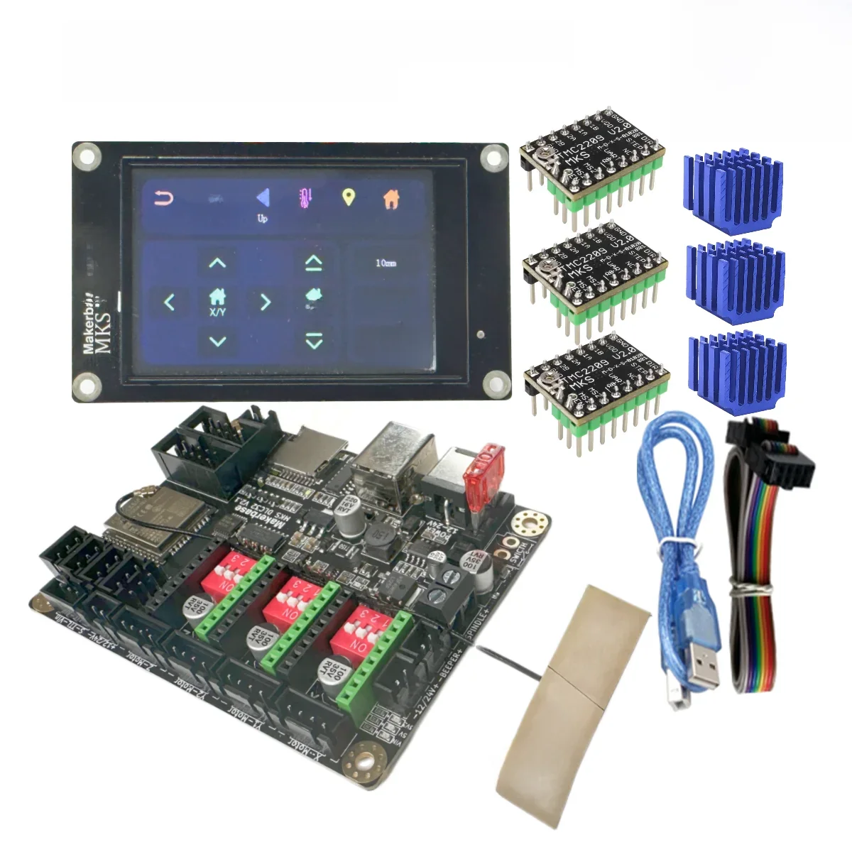 GRBL schild laser controle kaart MKS DLC32 V2.1 TS35 lcd CNC upgrade controller voor mini printer graveren markering machine - afbeelding 2