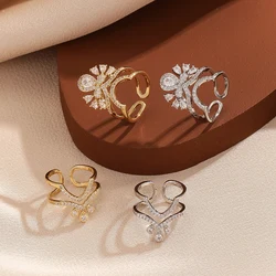 High-end Style Micro-inlaid Zircon Open Nail Art Wear For Women, Niche Design, Versatile Accessories For Banquets