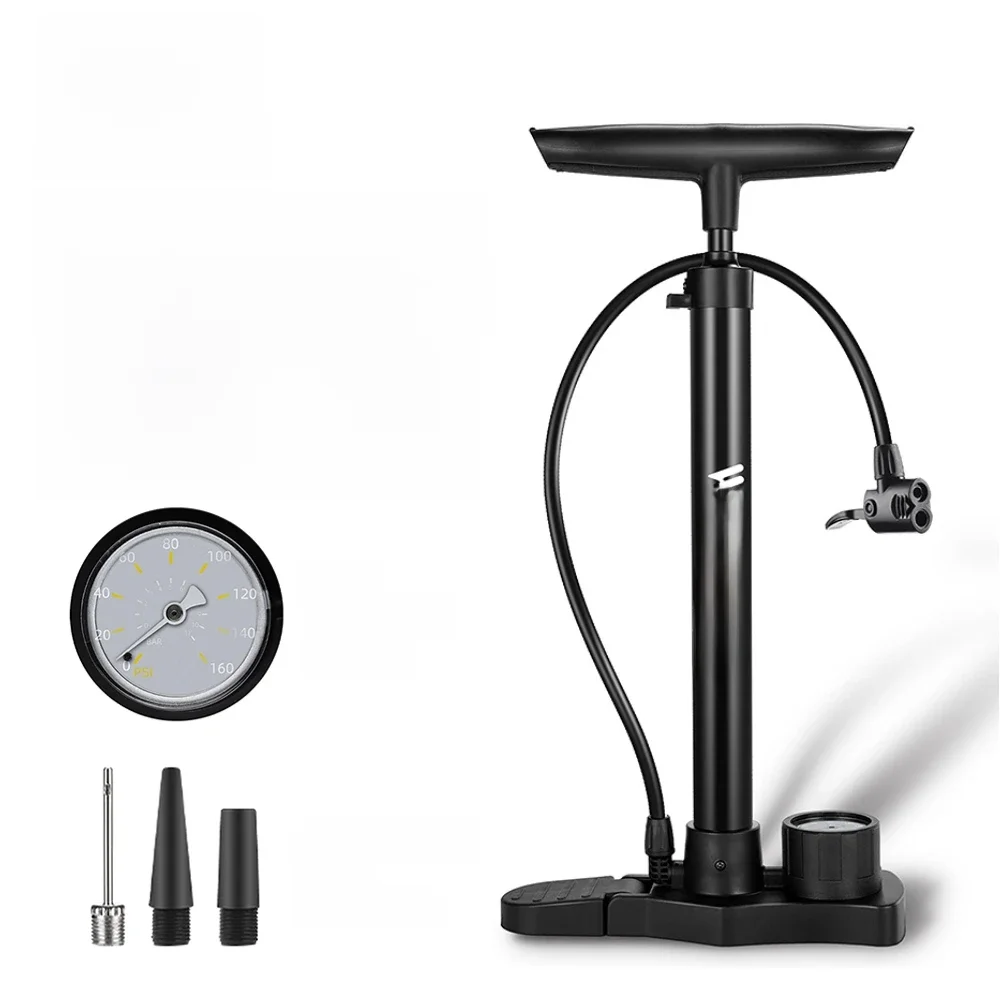AliExpress West Biking WEST BIKING Bicycle Floor Pump 160PSI High Pressure Multipurpose Tire Inflator with Gauge Compatible