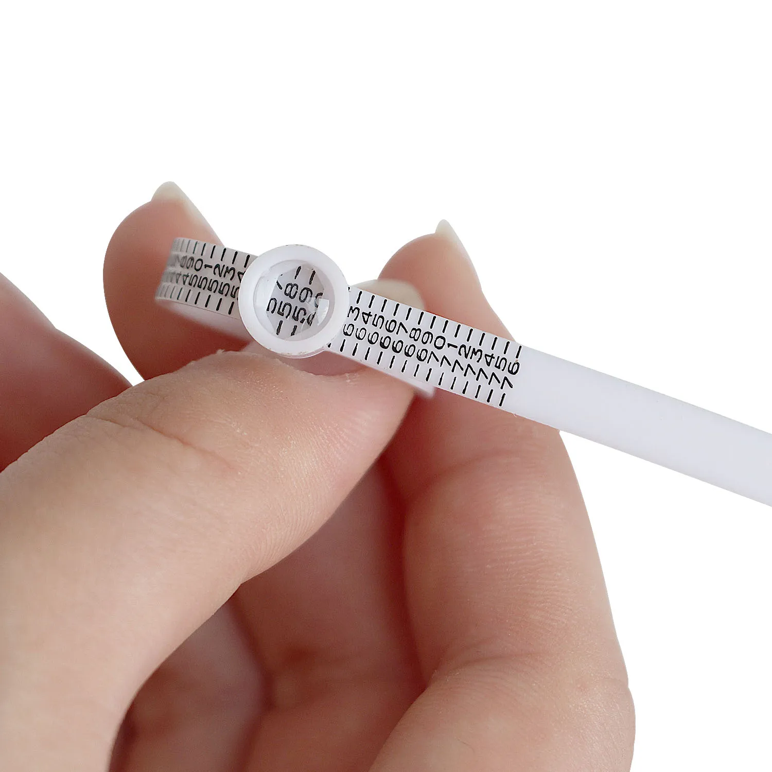 

10pcs Ring Ruler Ring Measuring Tape Ring Measuring Tool Annular Coil Finger Size Filter with Magnifying Glass EU 41-76