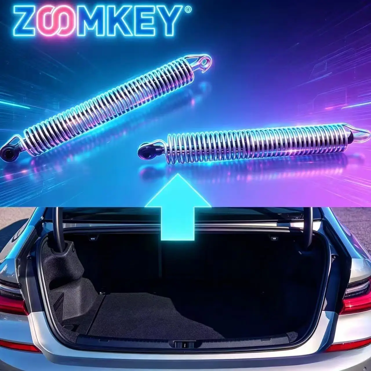 ZOOMKEY Car Tailgate Trunk Lid Left Right Return Shock Spring Fit For BMW 5 Series F10 520i 528i 535i 51247204366,51247204367
