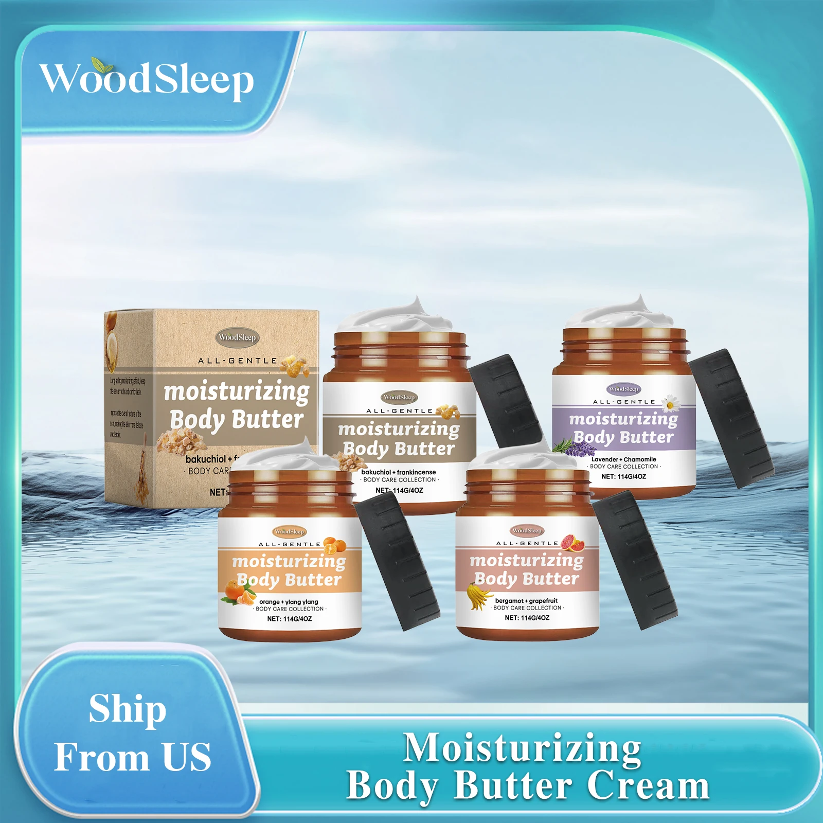 

Woodsleep 114 г увлажняющий крем-масло для тела, восстанавливающий поврежденную кожу, успокаивающий, улучшает сухость, осветление, уход за телом, серия масел