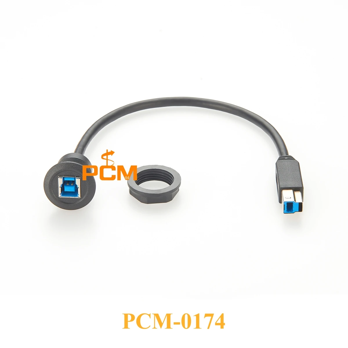USB-B 3.0 Round Panel Mount Cable High-Speed USB 3.0 Type-B Flush Mount Cable for Printer & Scanner