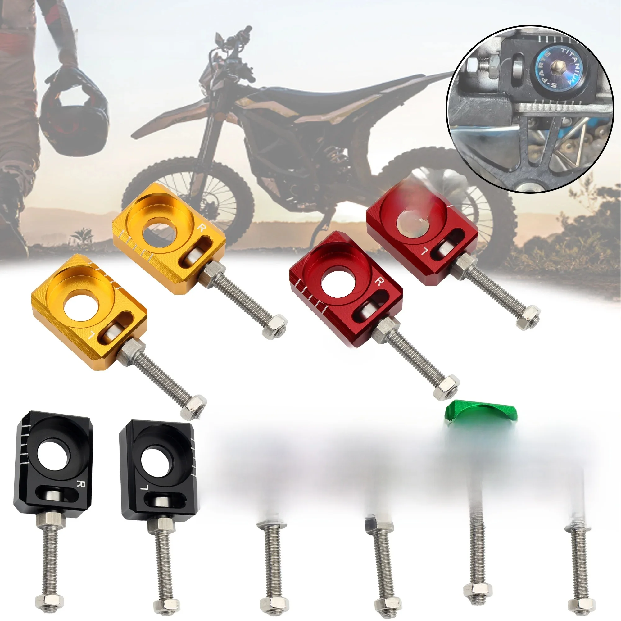 AliExpress PowerMotor For Surron Electric Bike Motorcycle Rear Axle Block Chain Regulator Adjuster Bolt For Sur Ron Light Bee Accessories