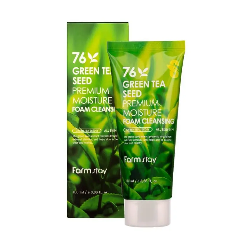 FARMSTAY 76 Green Tea Seed Premium Moisture Foam Cleansing 100ml