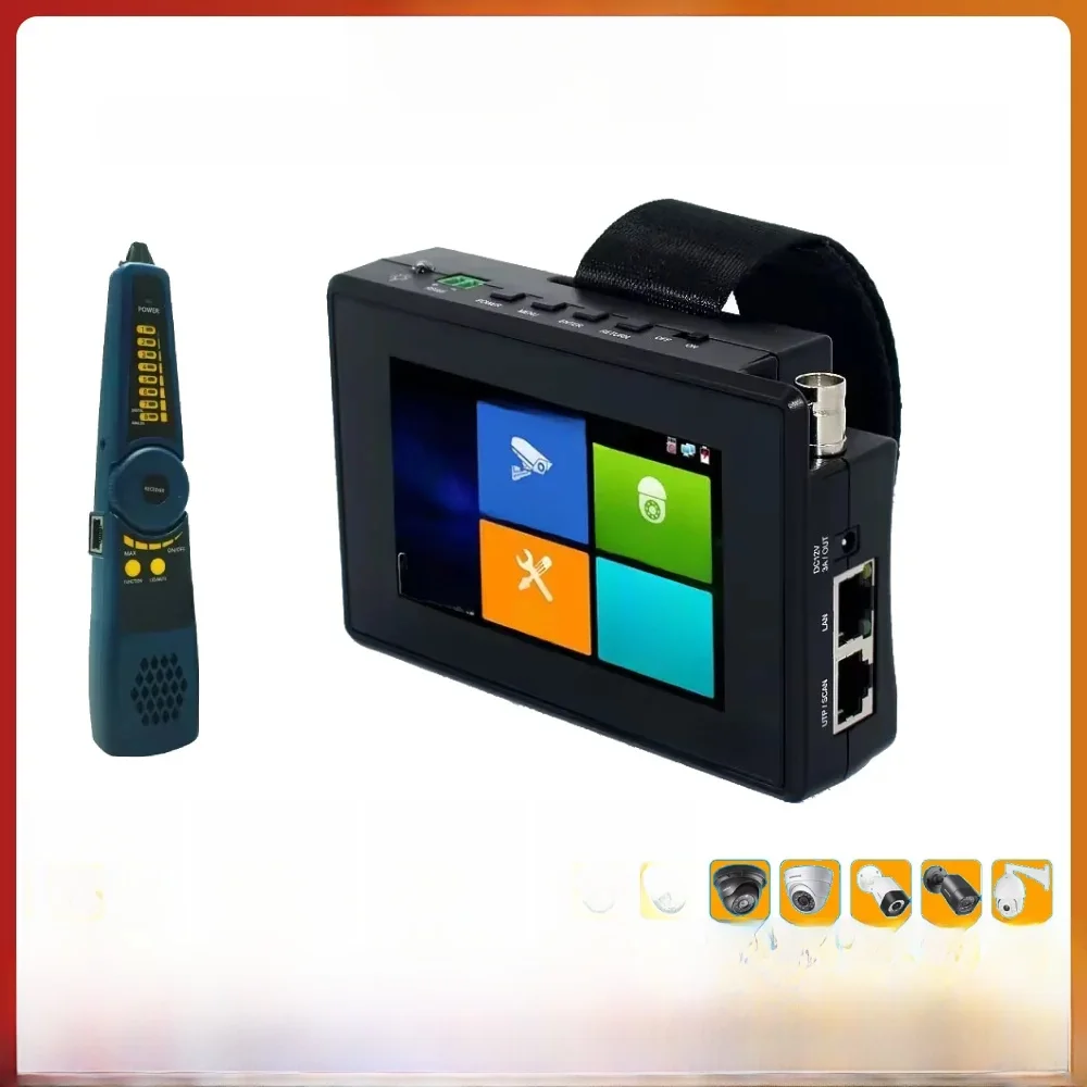 PEGATAH 4-calowy tester CCTV z ekranem dotykowym na nadgarstku do testera kamer IP Tester H.265 IPC z wyjściem POE do testera kamer CCTV — zdjęcie 2