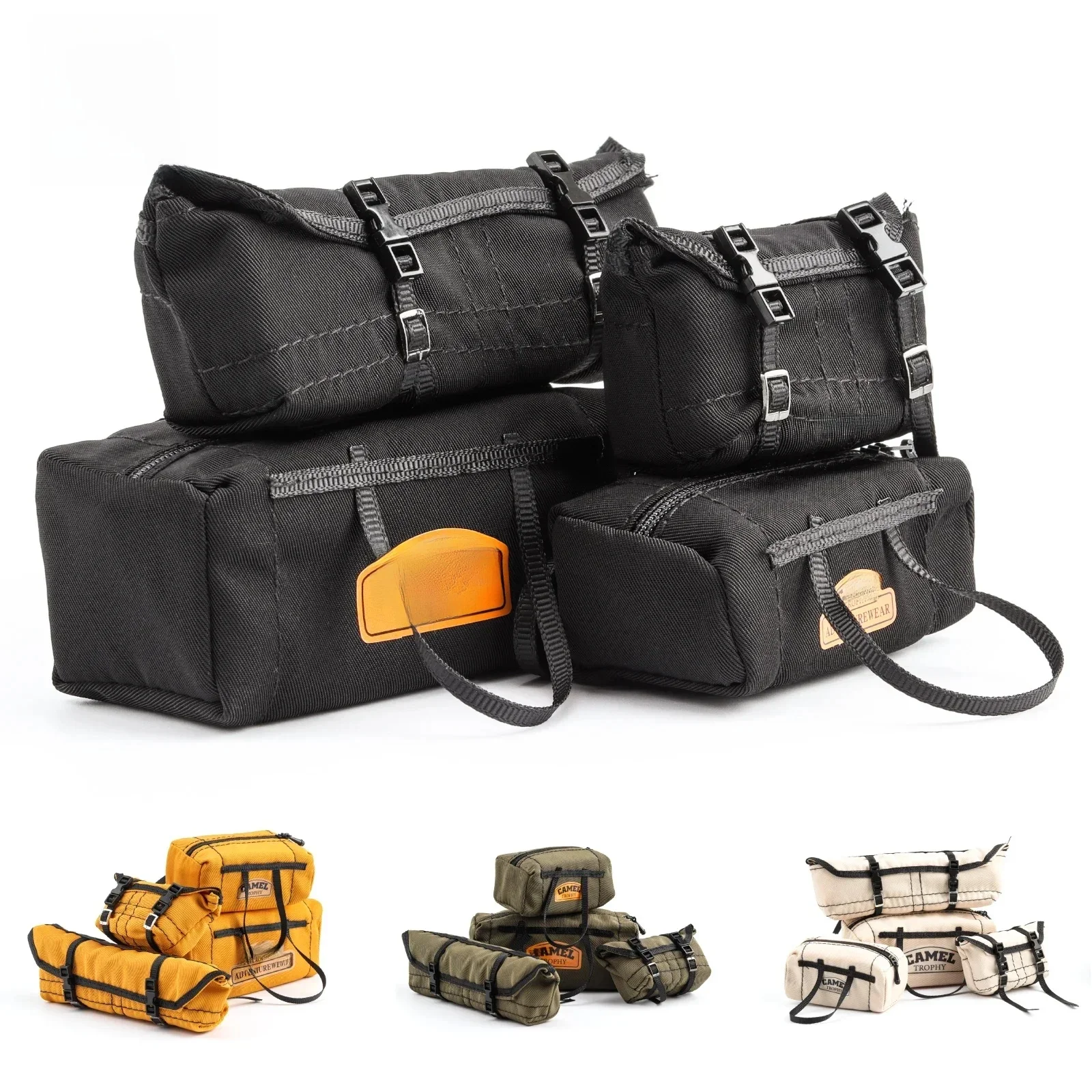 RC Crawler Car Replica Bag Simulation Roof Travel Bag Scale Decoration Luggage Bag for 1/10 1/16 1/18 SCX10 TRX4 TRX4M WPL — 2