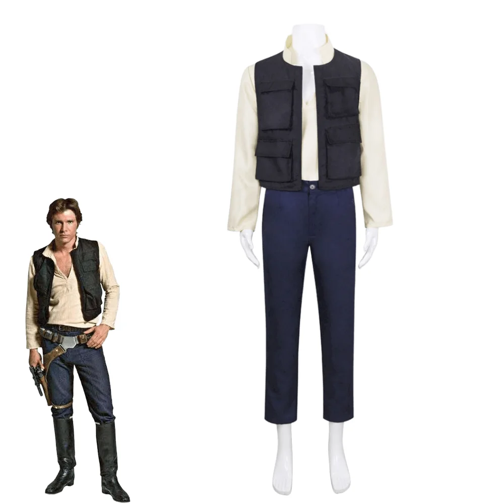 

Костюм Косплея Хан Соло Звёздные Войны Наряд Капитана Взрослых Мужчин Одежда Ролевых Игр Хэллоуин