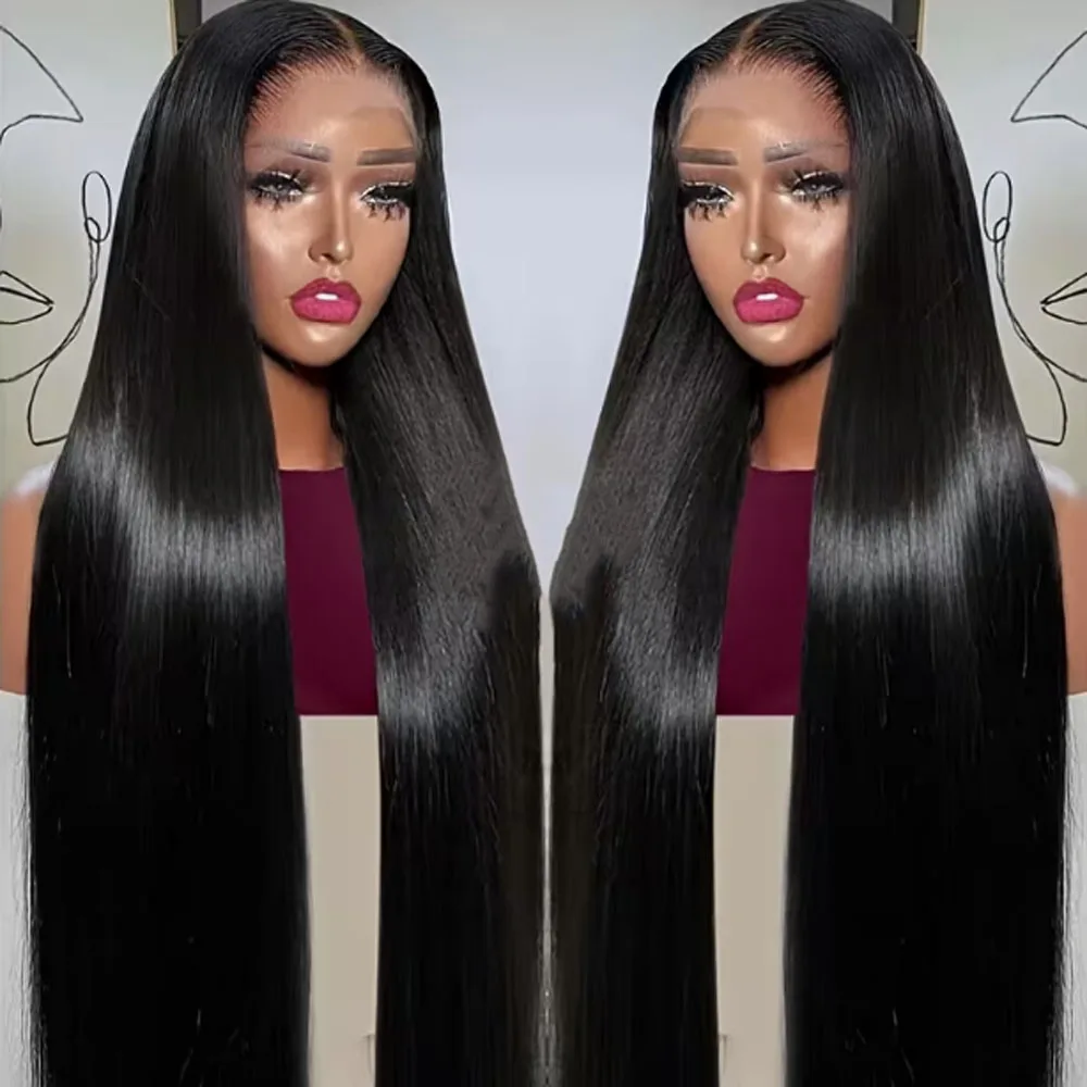 250% غلويليس شعر طبيعي مفرود الباروكات ارتداء والذهاب 7x5 13x6 Hd الدانتيل الباروكة الأمامية على التخليص بيع 30 بوصة مستقيم الدانتيل شعر مستعار أمامي #1