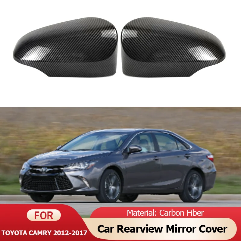 

for Toyota Camry Daihatsu Altis XV50 2016 2012~2017 Carbon Fibre Car Accessories Side Rearview Mirror Cap Cover Trim Car-styling