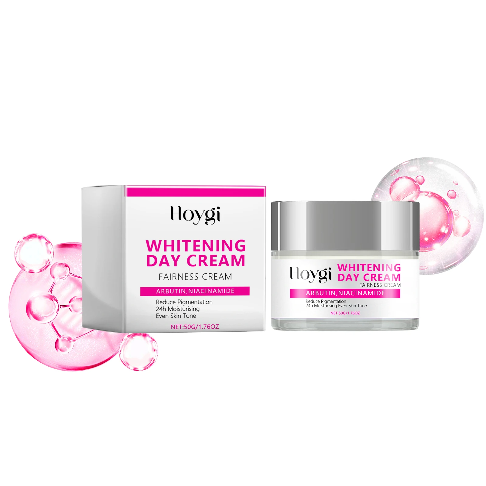 Hoygi Whitening Day Facial Cream Fade Fine Lines Spots Repair Firming and Moisturizing Even Skin Tone Brightening Face Cream