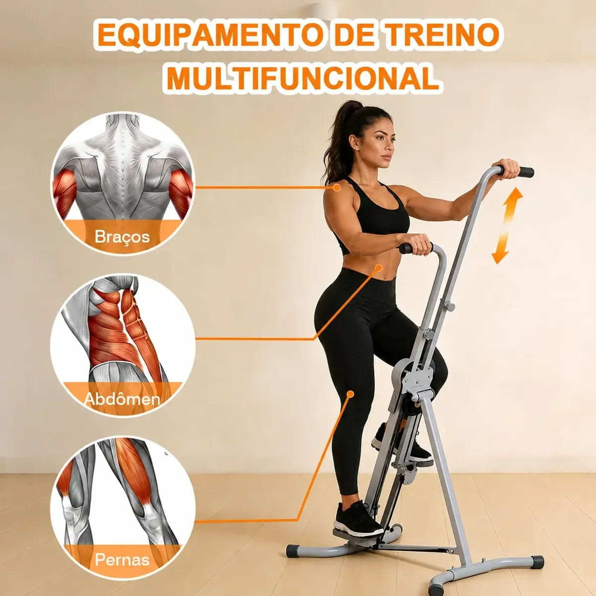 Simulador De Escada Togger Fitness Treino Em Casa 5 Níveis