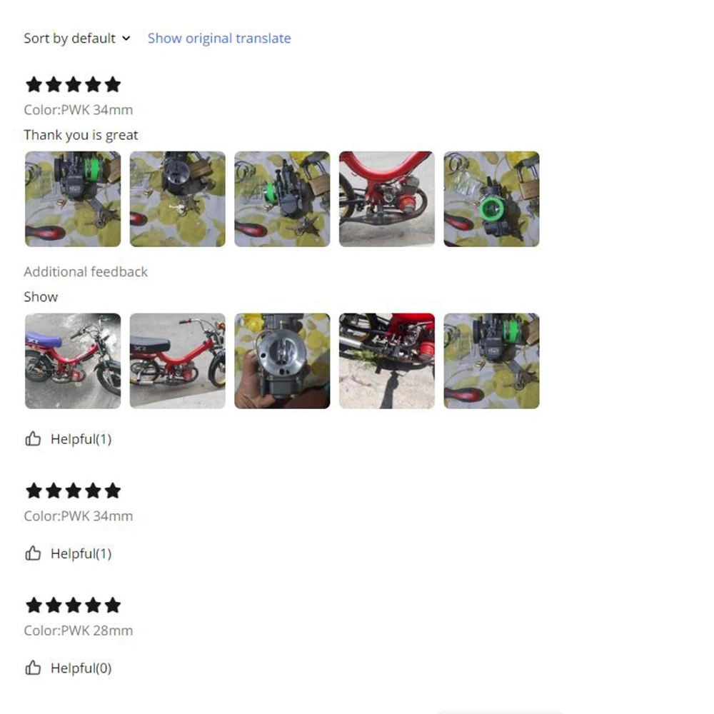 Motorcycle Flat Curtain Carburetor 28mm 30mm 32mm 34mm Carburetor Cpo Cool Power 4T Racing Power Jet Dirtbike Moped Tuning Parts