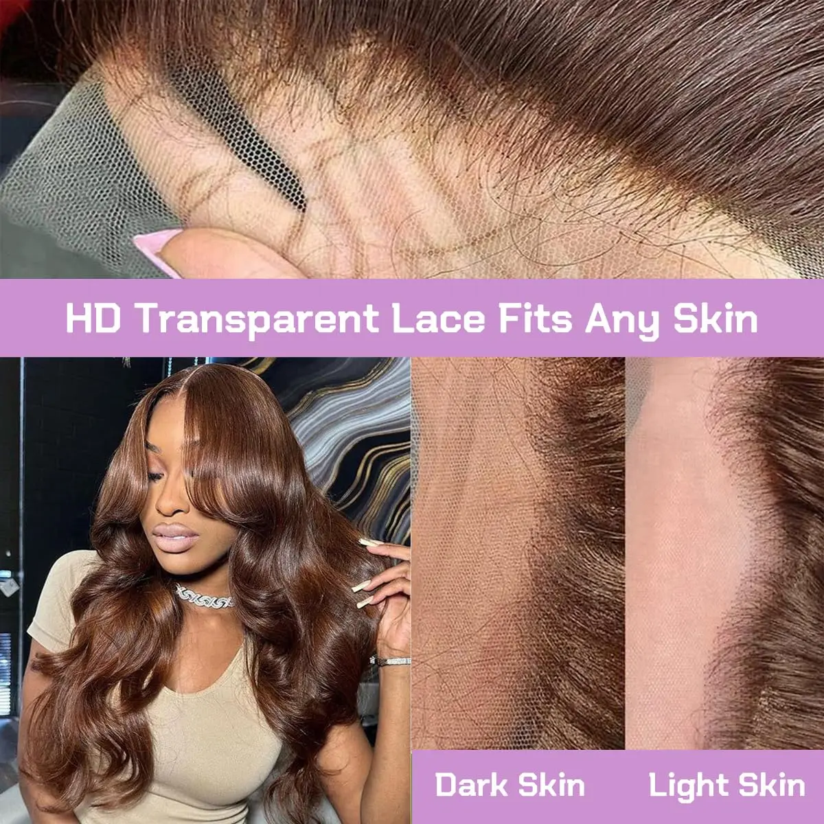 Hd 180% 30 polegadas chocolate marrom onda do corpo 13x4 frente do laço perucas de cabelo humano peruca frontal do laço transparente peruca de cabelo remy brasileiro