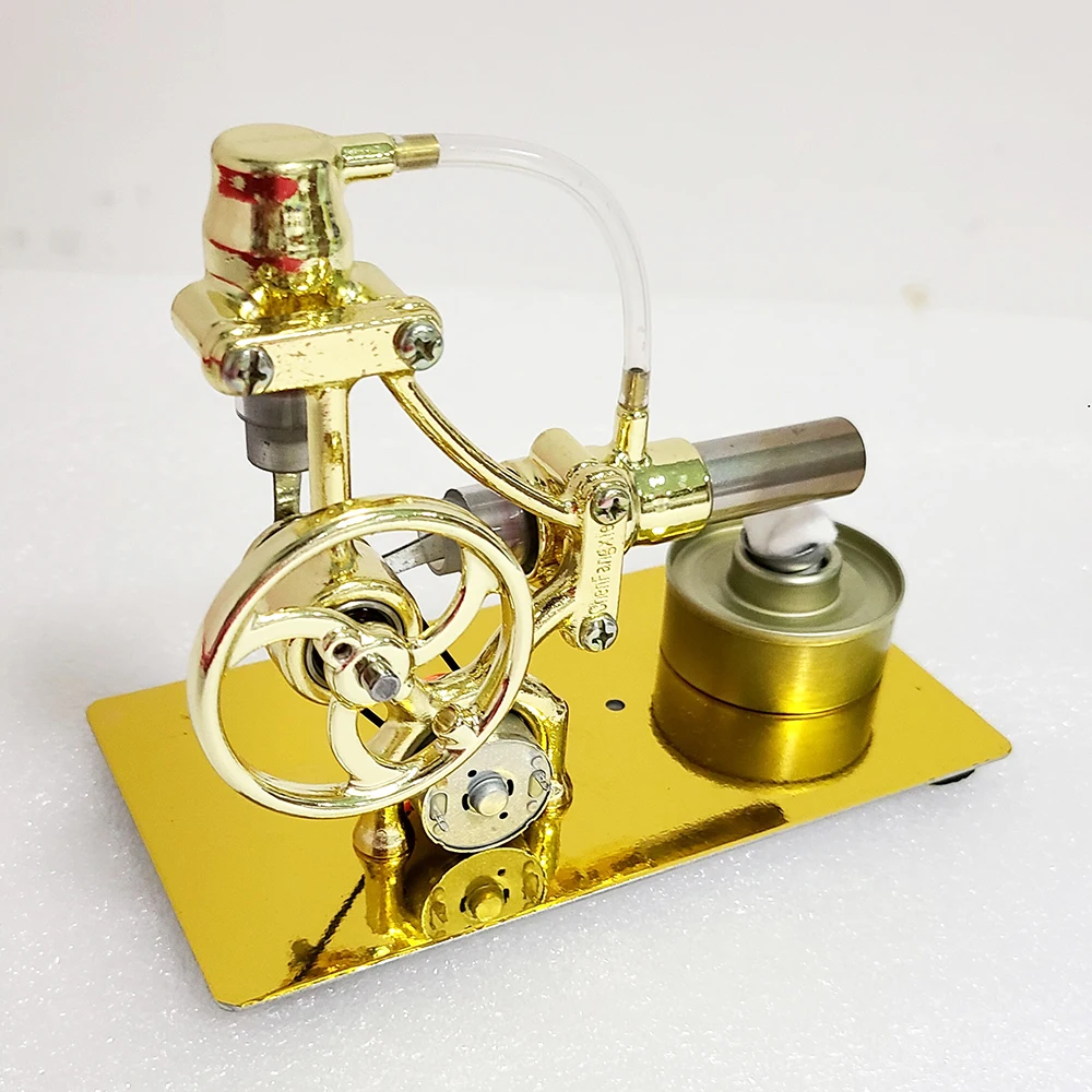 Hot Air Single Cylinder Stirling Engine Model Miniature Steam Power Generator Scientific Power Generation Experiment Toy