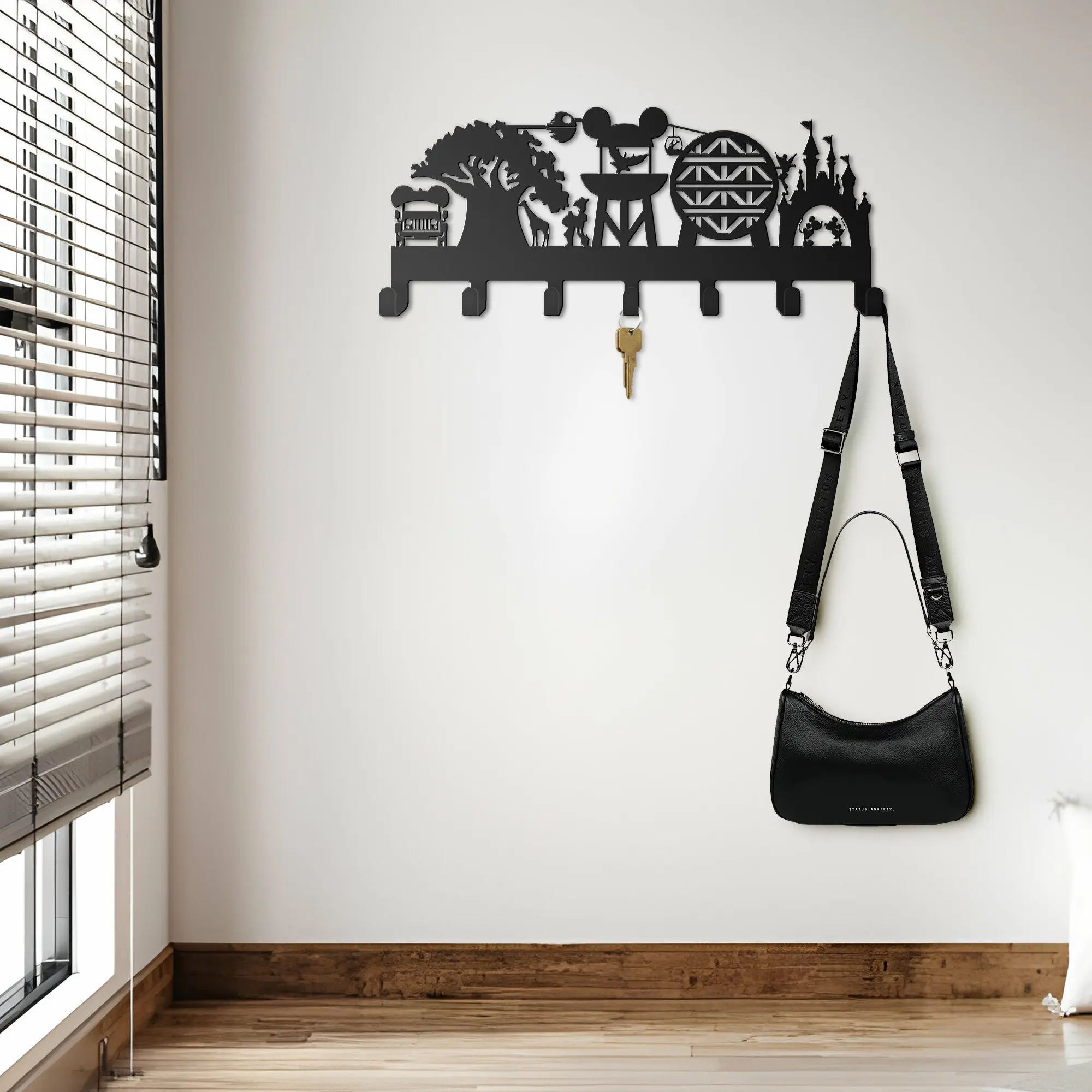 Personalized Metal Key Hanger: New Home Decor with Multiple Hooks