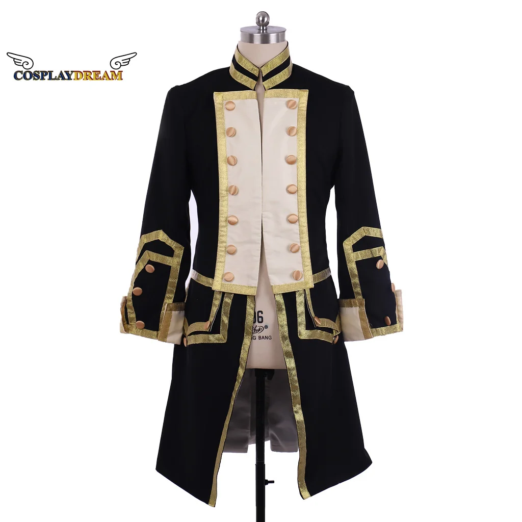 

18th Century George Washington Era Men's Royal Military Navy Cosplay Uniform Jacket Tailcoat Colonial Men's Regency Coat