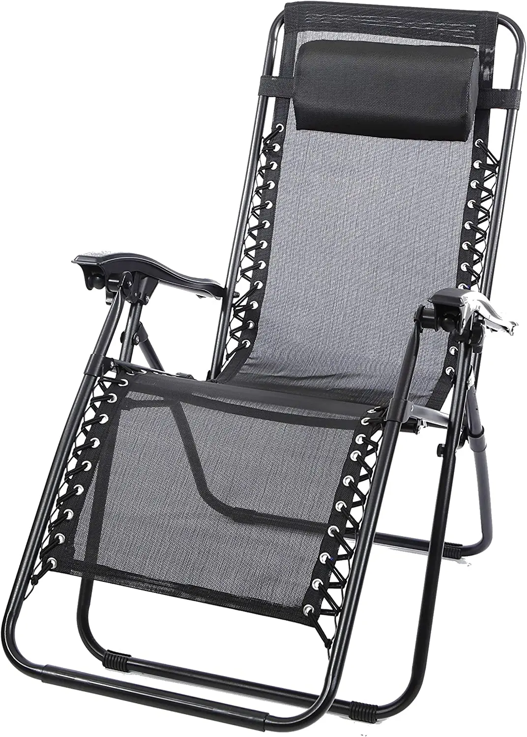 GREATOOL Tumbona Plegable Reclinable para Jardín y Playa, Tumbonas de Exterior con Respaldo Ajustable, Silla Gravedad Cero Acolchada para Camping y Piscina, Sun Lounger y de Terraza Exterior