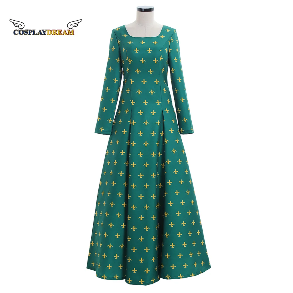 

Custom Made Adult Women's Medieval Renaissance Dress Green Spring Dress Costume Cosplay for Halloween Carniva Party