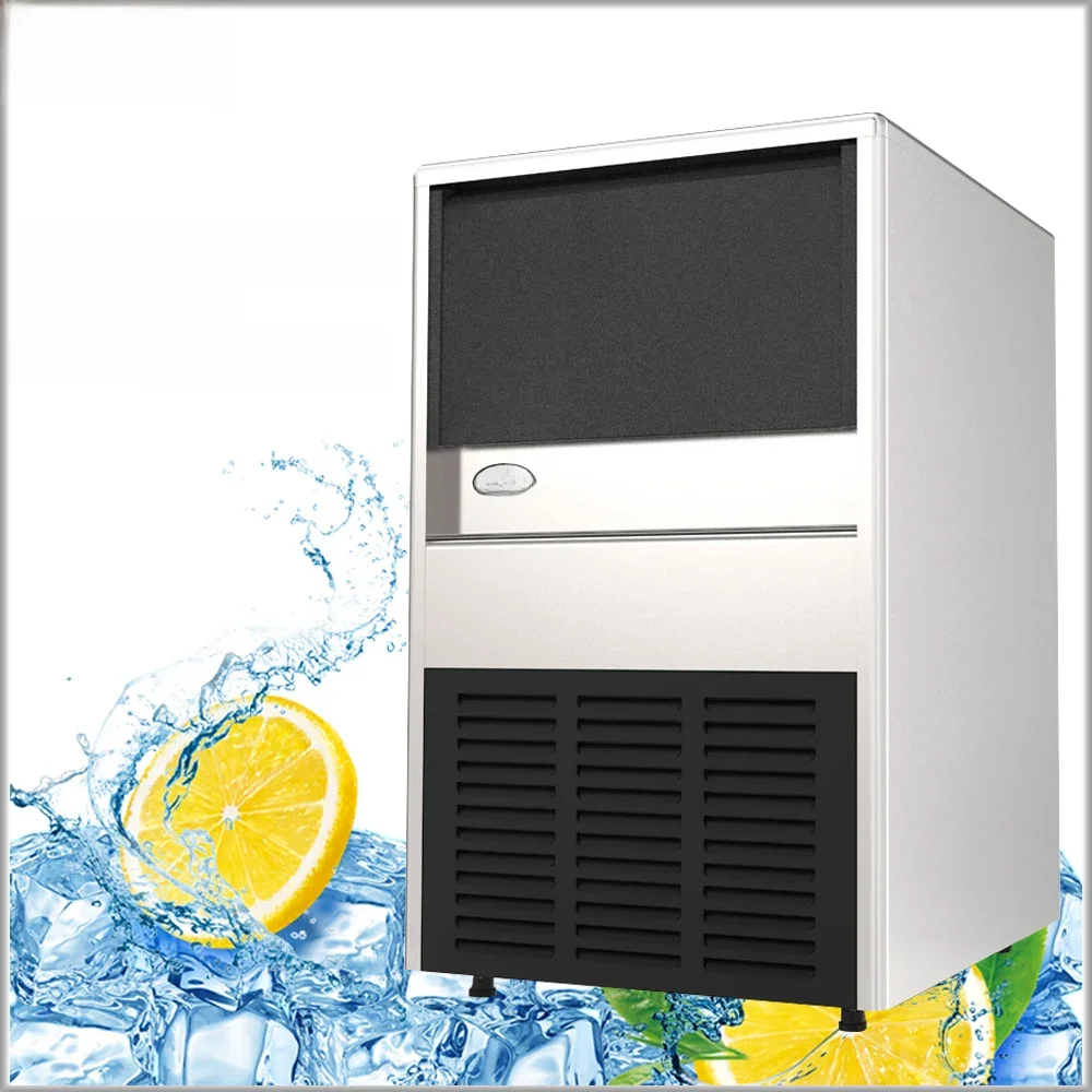 Xeoleo comercial máquina de gelo de aço inoxidável 70kg/24h gelo claro automático fazer a máquina de