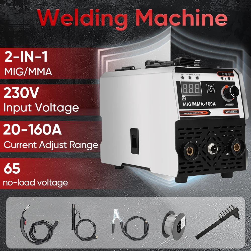 Soldadoras MIG MMA 2 en 1, Soldadura con Gas Carbónico y Manual, Soldadoras Inverter de Corriente Directa IGBT Multiusos