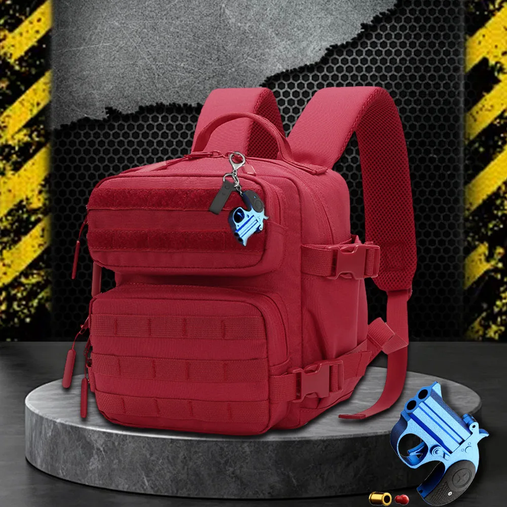 

Mini Tactical 9L Backpack with Shooting Toy Keychain Camping Gym Backpack Outdoor For Men Women Daily Cycling Hiking Schoolbag