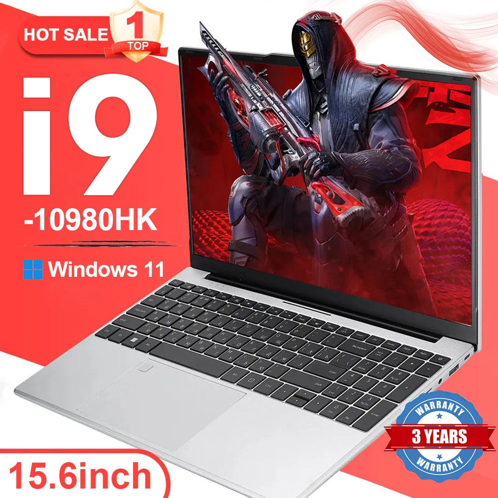 15.6inch Laptop Intel Core I9 10980hk Fingerprint Uniock Windows 11 PC Gamer