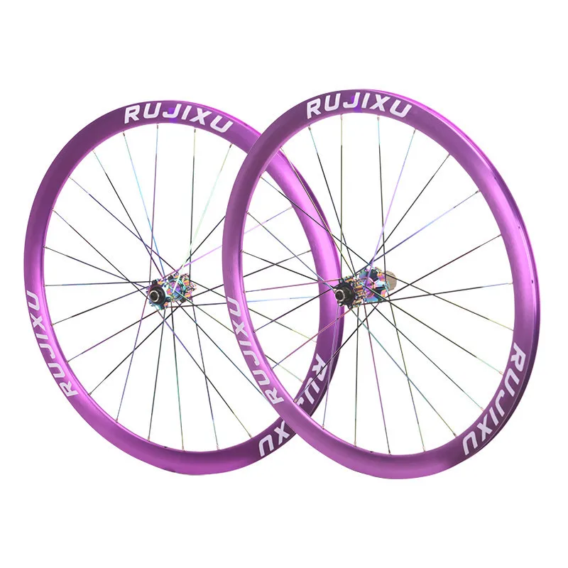 

700C RUJIXU Bicycle wheel set 38MM disc brake wheels wheelset 6-claw carbon fiber HUB wheel set