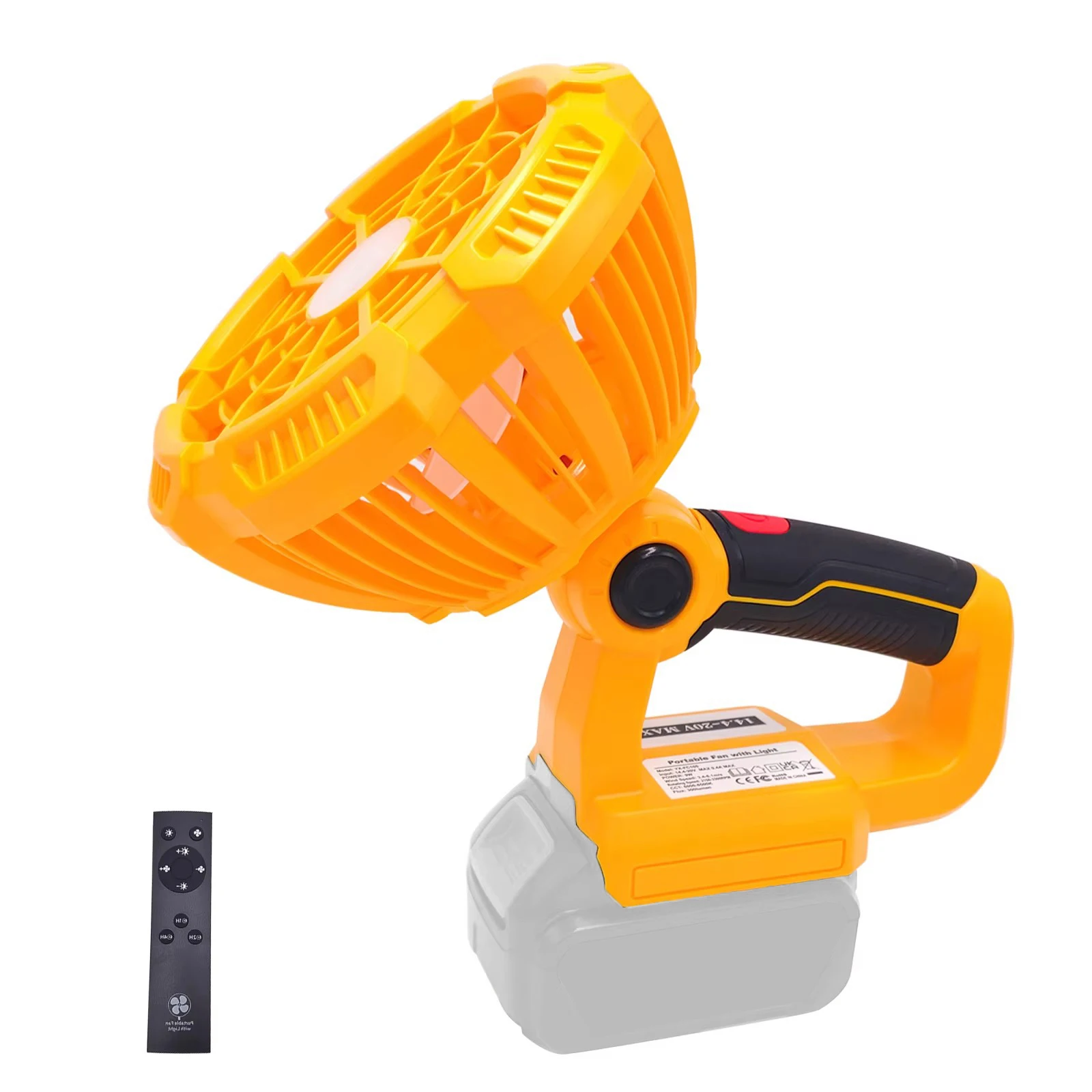 

Портативный кемпинговый вентилятор Бесщеточный вентилятор с батарейным питанием 3 передачи со светодиодной подсветкой и USB-портом для аккумулятора Dewalt 20 В (без аккумулятора)