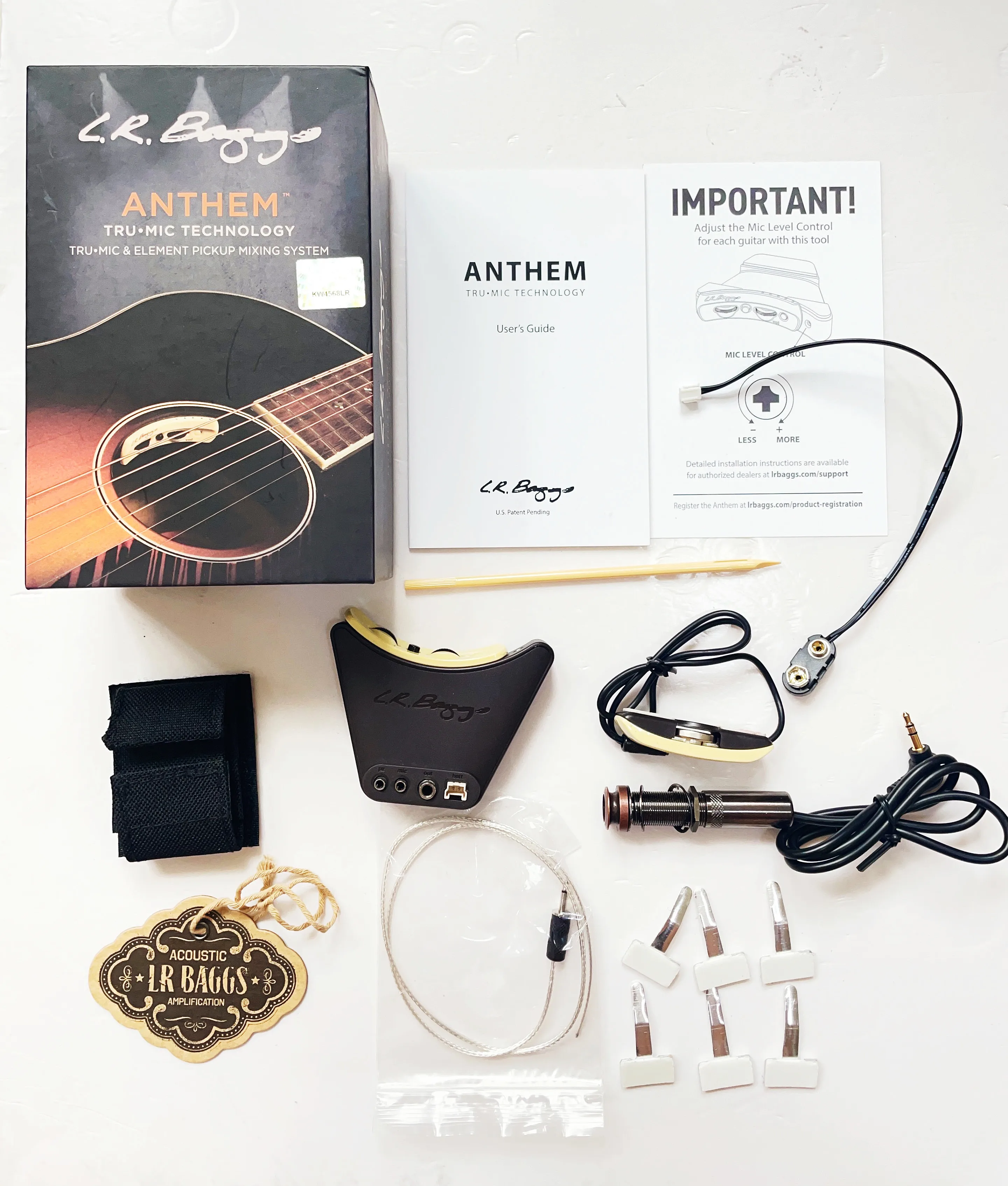 LR L.R.Baggs Anthem Acoustic Guitar Pickup Guitar Preamp System Soundhole Microphone  ( NO BATTERY）