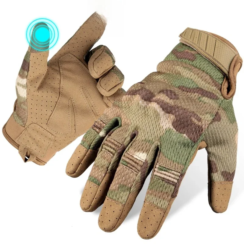 AliExpress NONE Tactical Gloves Touch Screen Cycling Camo Gloves Shooting Glove Men Motorcycle Riding Bike Running Paintball Gloves