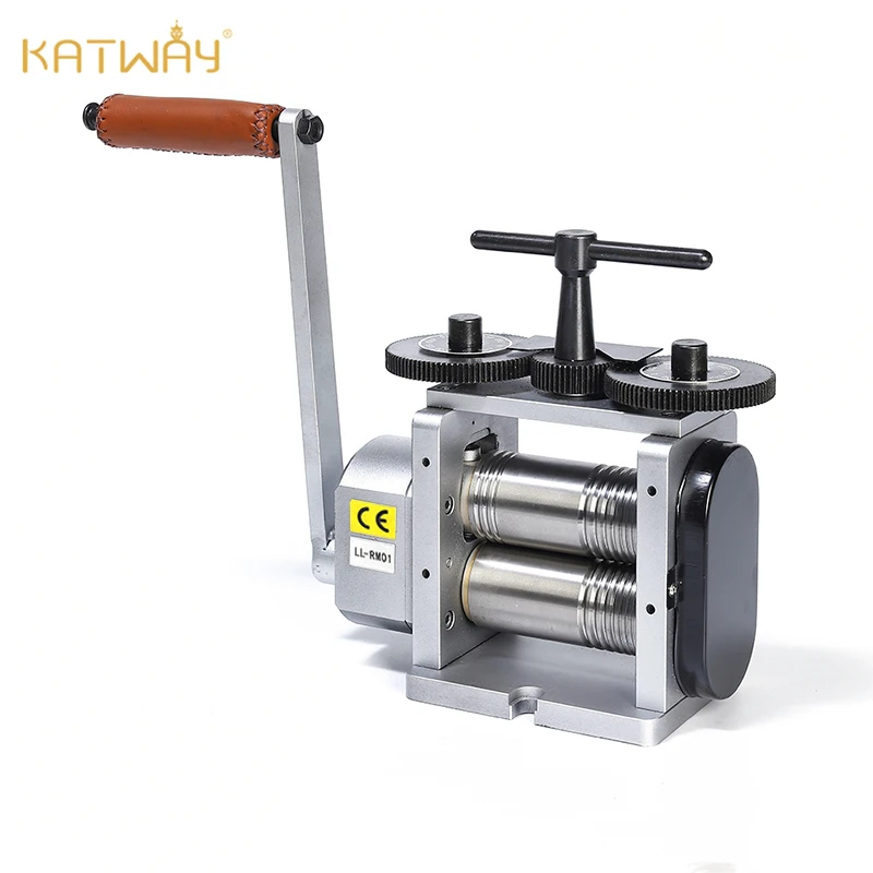 KATWAY 110MM Flat & Wire Combination Rolling Mill Gear Ratio 4:1 Jewelry Professional Manual Rolling Mill LL-RM01C