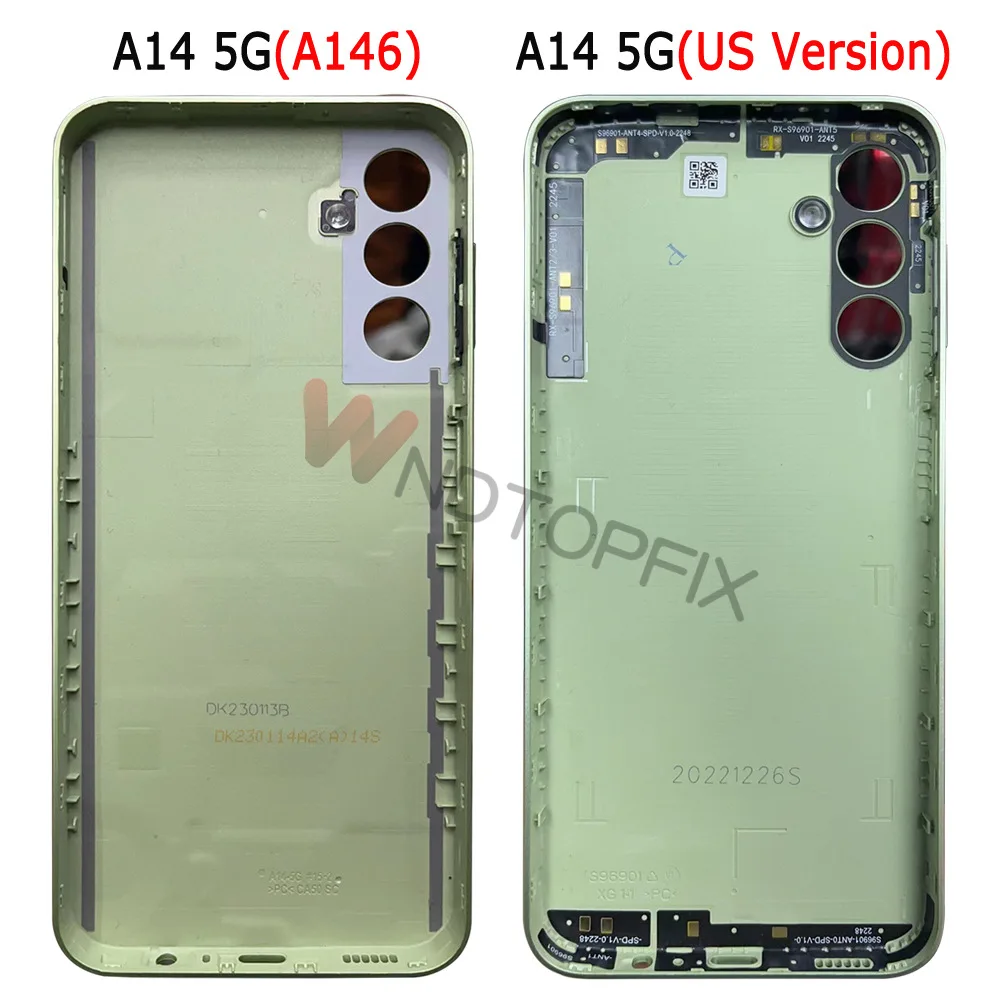 6.6"For Samsung Galaxy A14 4G Back Battery Cover A145 Door Rear Glass Housing Case SM-A146B New For Samsung A14 5G Battery Cover