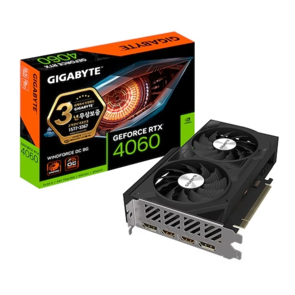 GIGABYTE GeForce RTX 4060 WINDFORCE OC D6 8GB JC