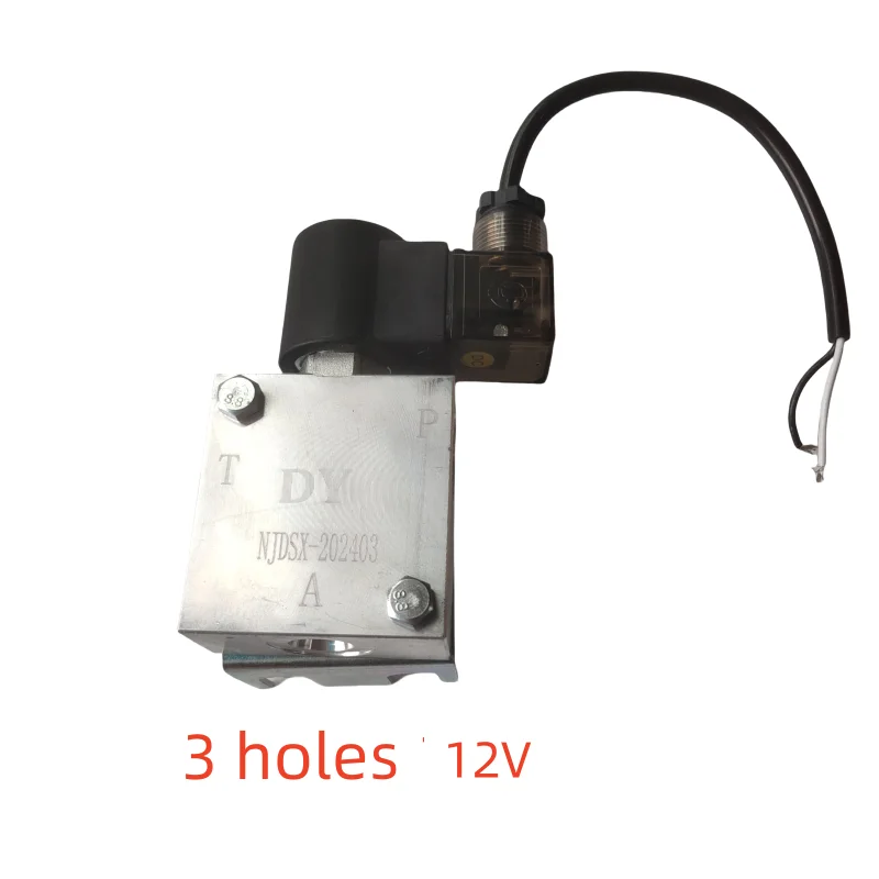 Hydraulic solenoid valve of excavator quick-change connector 12V and 24V quick-change connector cylinder check valve fittings