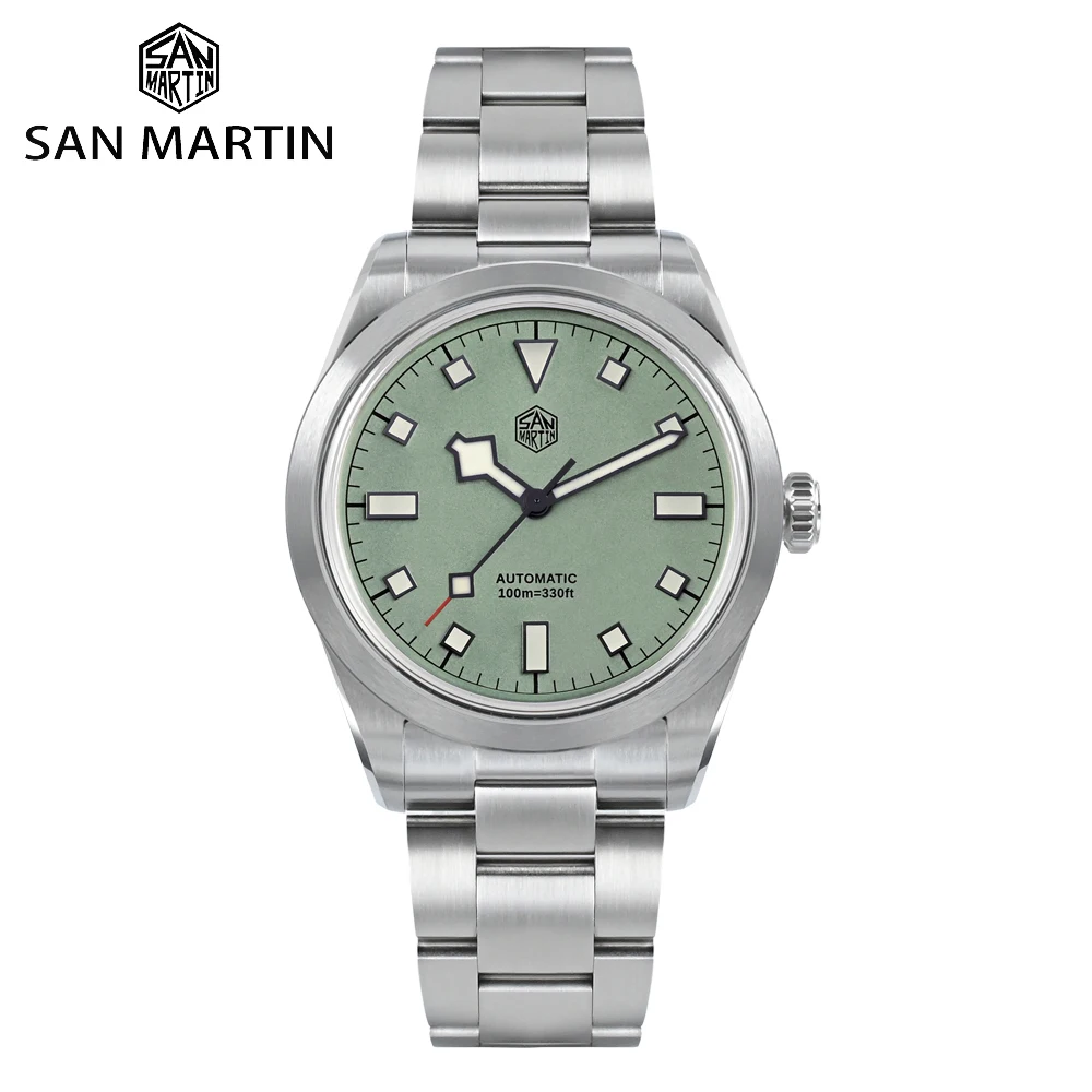 San Martin New 38mm Men's Watches Explore Climbing NH35 Casual Sapphires Automatic Mechanical Watch Waterproof 10 Bar SN0107G-5