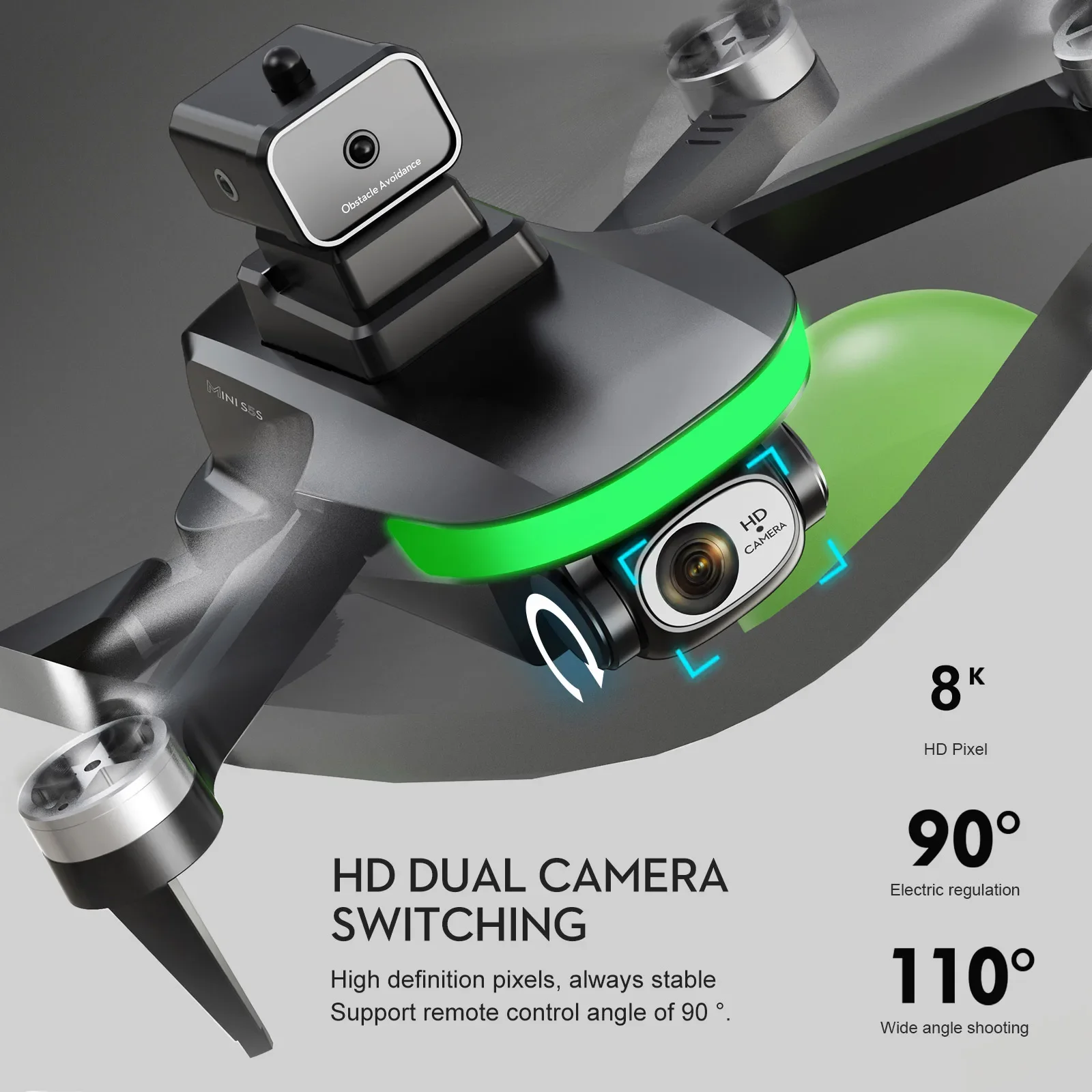 

New S5S Mini Drone 4k Profesional 8K HD Camera Obstacle Avoidance Aerial Photography Brushless Foldable Quadcopter 1.2km