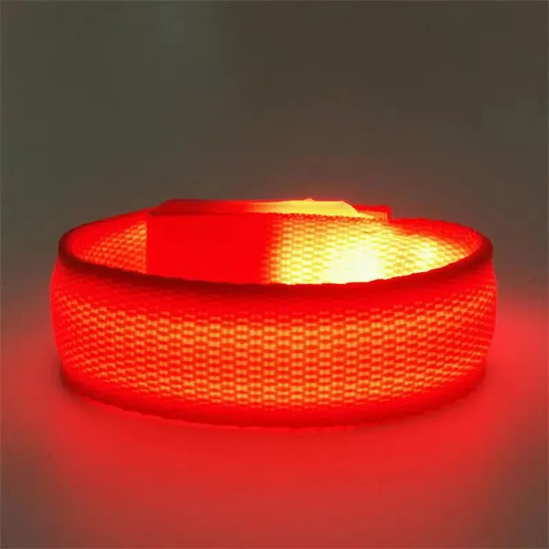 Led Luminous Bracelet Concert Party Bar Luminous Bracelet Velcro LED Luminous Sports Wrist Strap Party Supplies